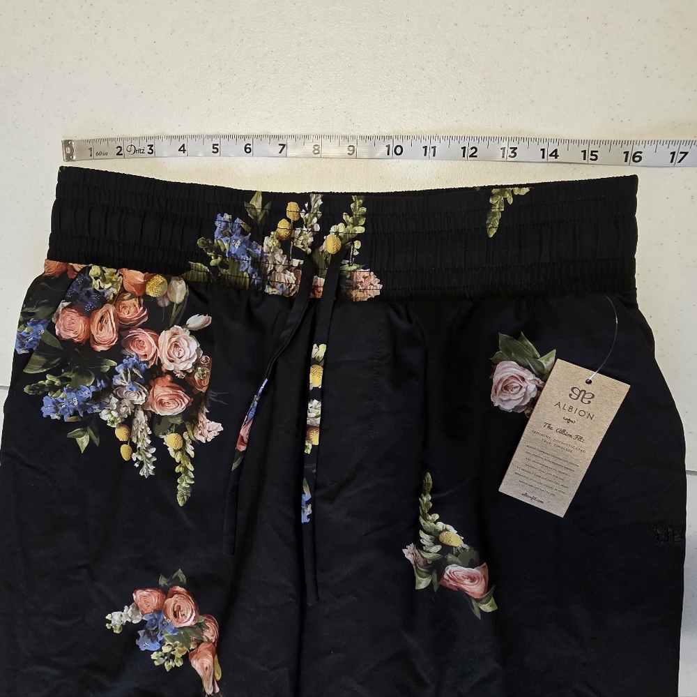 Albion Audrey Wide Leg Pants Rose Black Women's‎ Large Tall New NWT - Picture 4 of 11